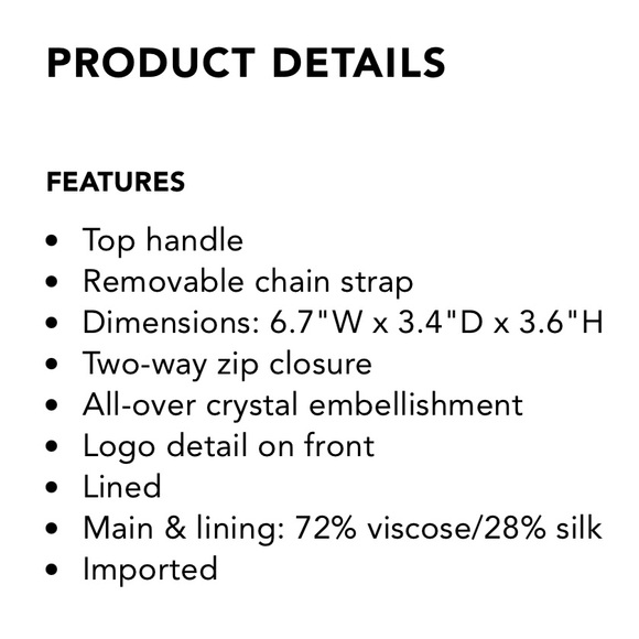 NEW Tory Burch Kira Embellished Satin Vanity Case - Picture 9 of 9